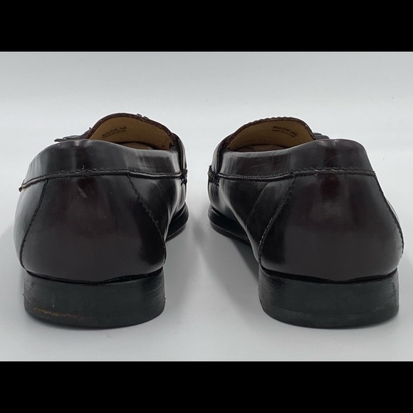 Cole Haan Burgundy Pinch Tassel Loafers - Size 8 E - Picture 3 of 8